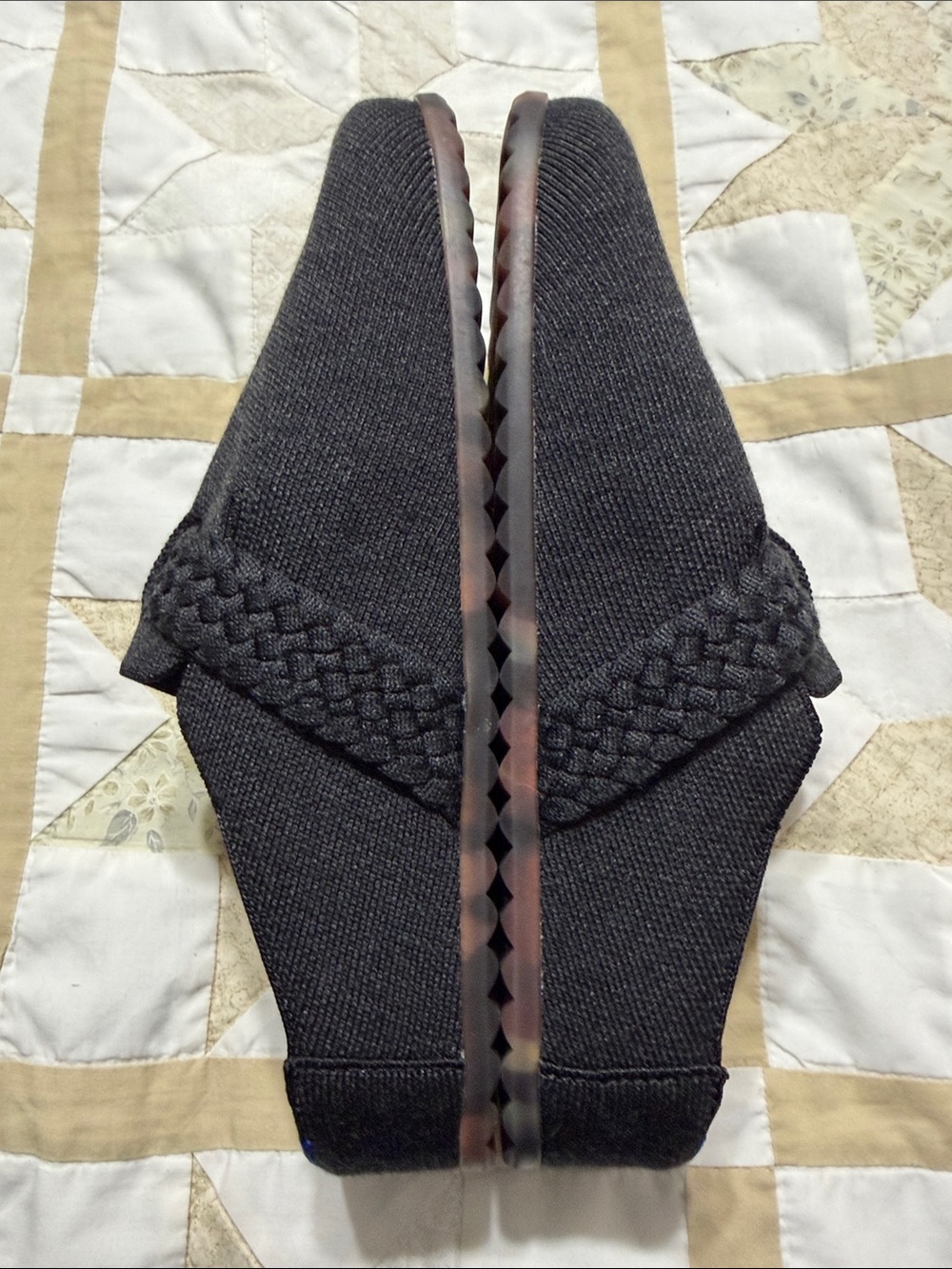 Rothy's Black braided Slip-On Knit Mules clogs 9 - Picture 3 of 7